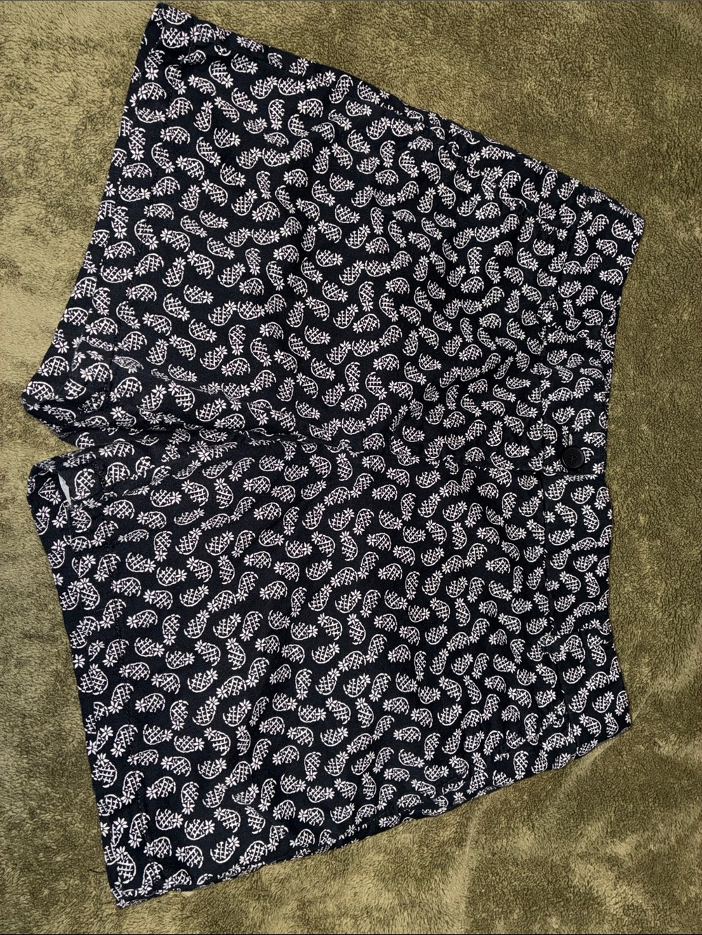 LOFT black Paisley Print pineapple Women's Shorts